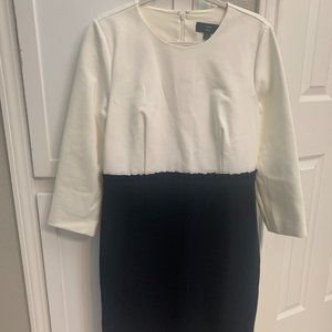 J.Crew Women's Navy Blue & White Dress, Size 12